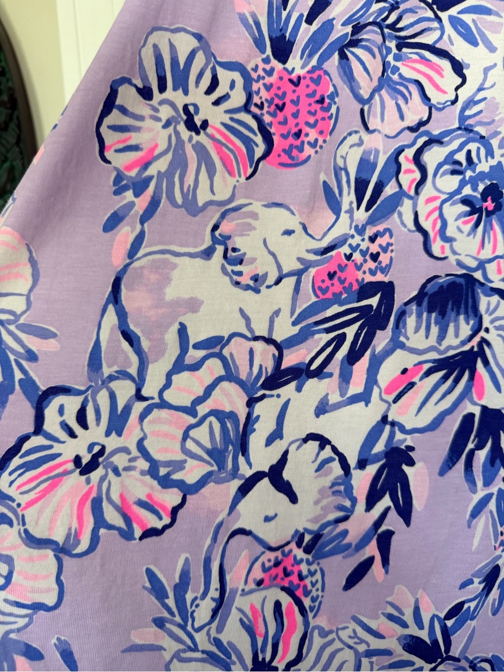 Lilly Pulitzer Margot swing dress size M Trunks in the air purple elephants - Picture 7 of 12